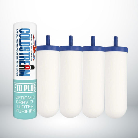Coldstream | Filtres FTO - x4 - Convient pour Aquaticstream Gravity Filters, British Berkefeld, Berkey, ProOne et Monderma