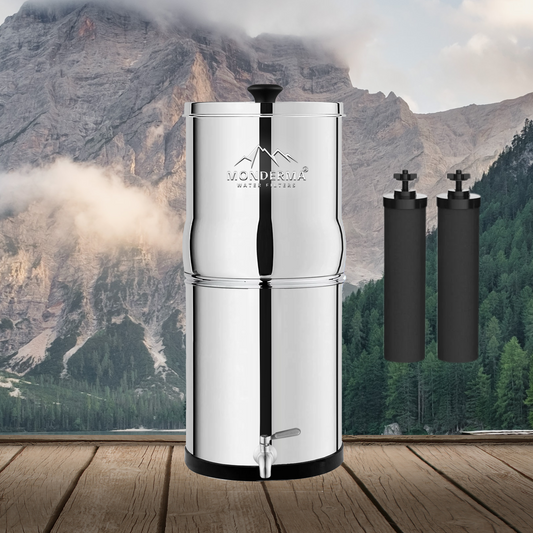 Monderma WaterFilter | 8.5 liter - 2x black filter cartridges