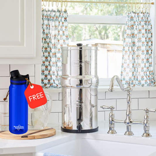Big Berkey® System 8.5L, inclusief 2 black berkey + Gratis Membrane solutions Filterfles