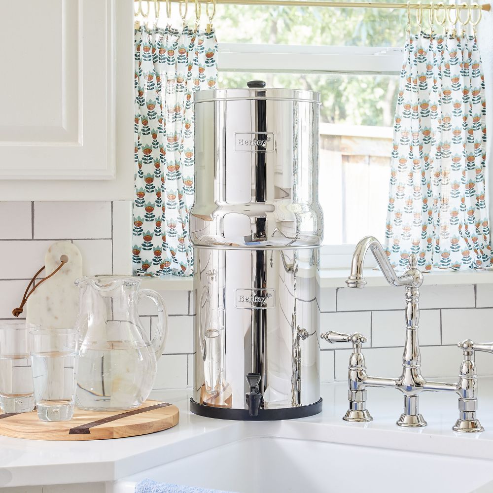 Royal Berkey® System 12.5L, inclusief 2 black berkey + Gratis Membrane solutions Filterfles