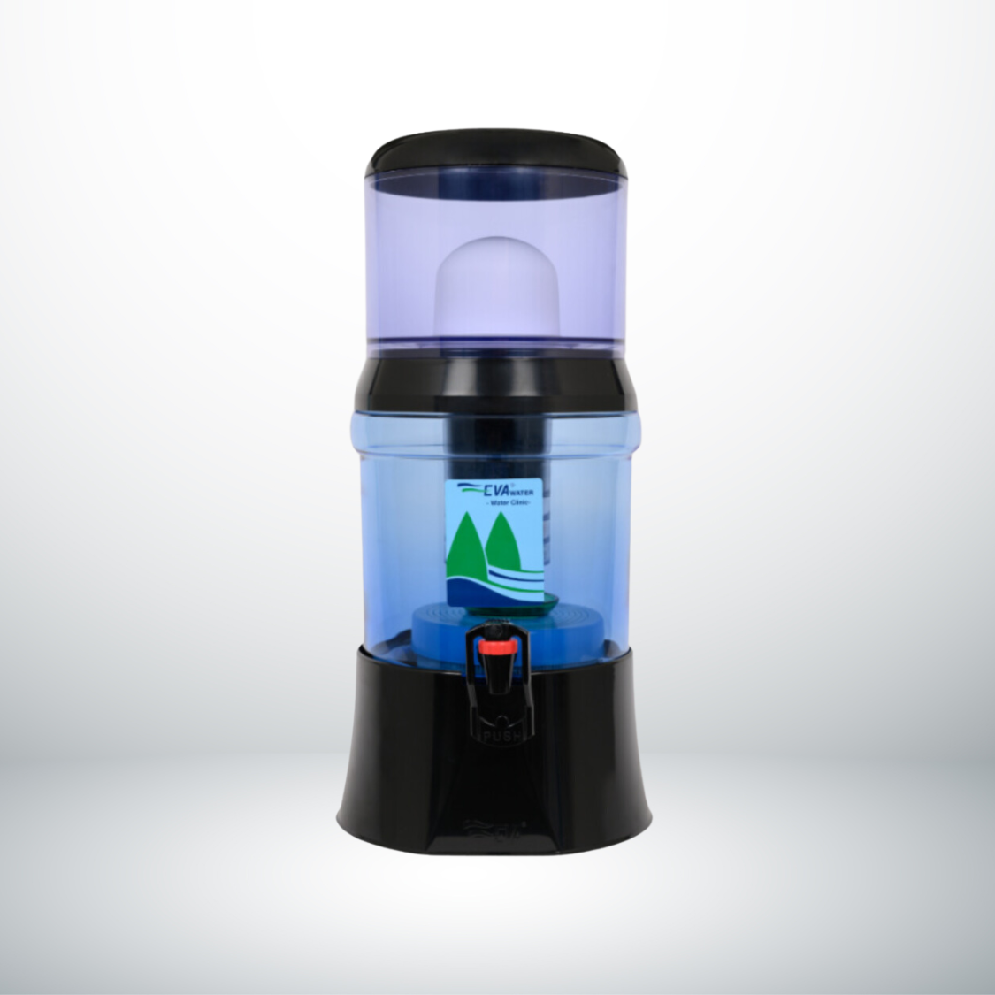 Fontein Eva bep | zwart - 7 liter - glazen reservoir - met magnetisering