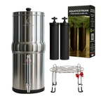Aquaticstream 8.5L Gravity Filtration System™ | CarbonFlow Black Filters + 7 inch RVS Waterview