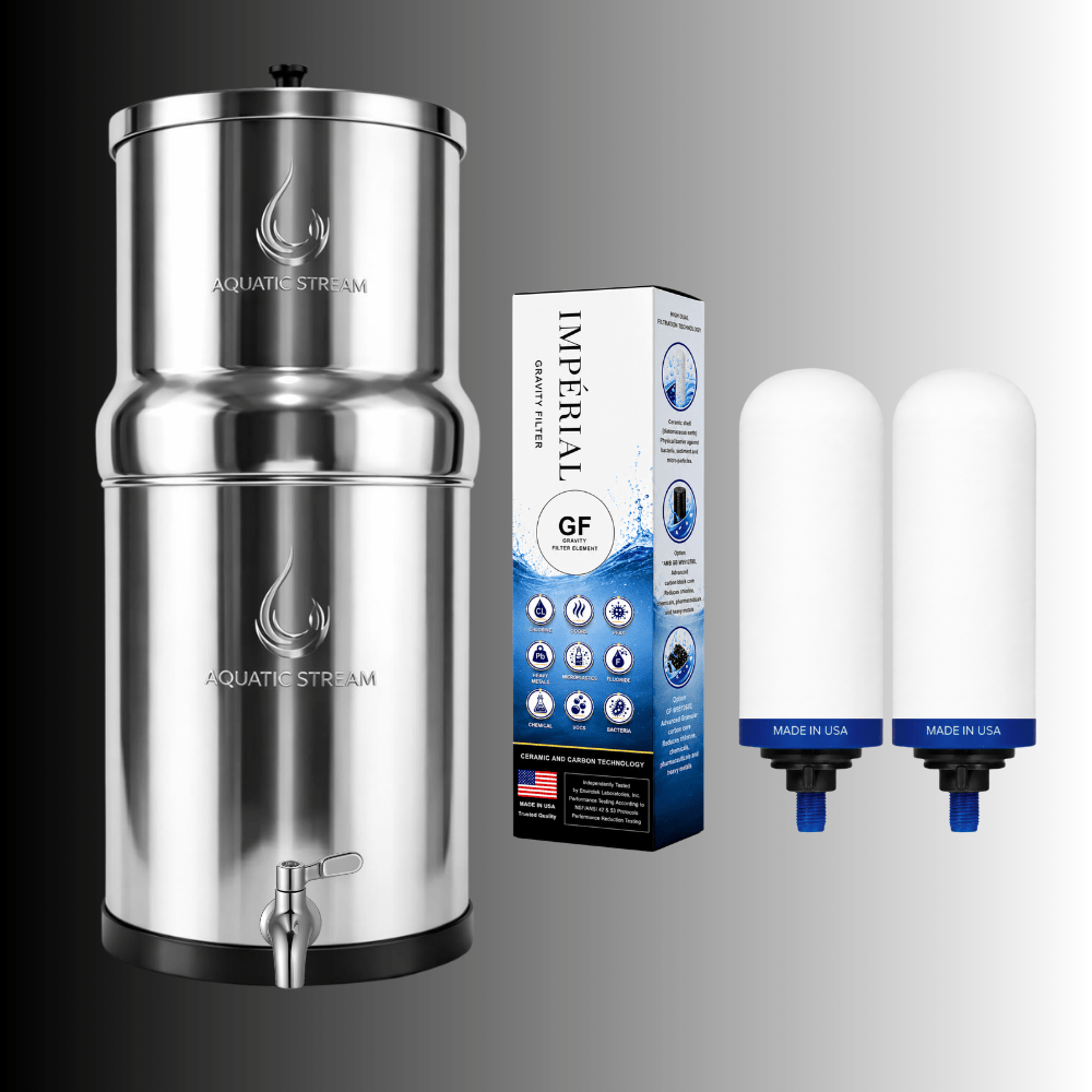 Aquaticstream Aquaticstream Water Filter Aquaticstream 8.5L Gravity Filtration System™ | Imperial™  GF Filters + Stainless Steel Spigot