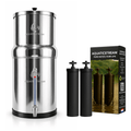 Aquaticstream 8.5L Gravity Filtration System™ | CarbonFlow Black Filters + 7" Stainless Steel WaterView