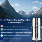 Aquaticstream 8.5L Gravity Filtration System™ | CarbonFlow Black Filters + Stainless Steel Spigot