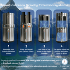 Aquaticstream 8.5L Gravity Filtration System™ | Custom Filterselectie + 7" Stainless Steel WaterView