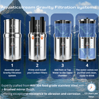 Aquaticstream 8.5L Gravity Filtration System™ | Custom Filterselectie + Stainless Steel Spigot