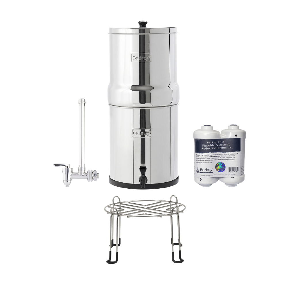 Big Berkey® Kit | 7 inch Spigot - Berkey base + PF-2 Filters