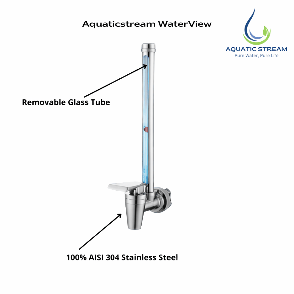 Aquaticstream 8.5L Gravity Filtration System™ | CarbonFlow Black Filters + 7 inch RVS Waterview