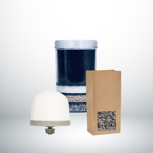 Eva Fountain Pack| 1x Ultimate Cartridges + 1x High density ceramic filter + 1x mineral recharge