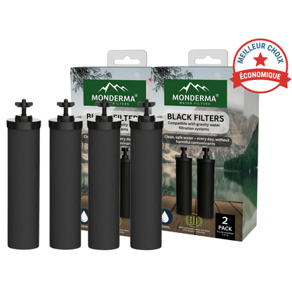 Monderma Black Filters - MD-black-filter-x4, Suitable for Berkey, British berkefeld and ProOne