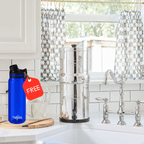 Travel Berkey® System 5.6L, includes 2 black berkeys + Free Membrane Solutions Filter Bottle
