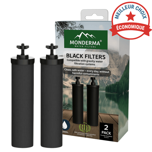 Monderma Black-filters - MD-black-filter-x2, Geschikt voor Berkey, British berkefeld and ProOne