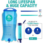 Gravity WaterFilter Bag | 3 Liter - Draagbare Waterzuiveraar met Draagriem & Opbergzak